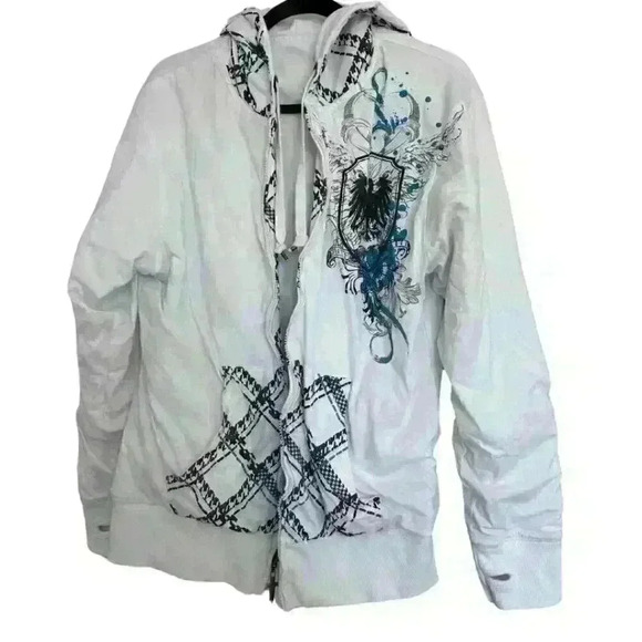 Unisex Reversible Zip  Up Hoodie - Picture 1 of 5